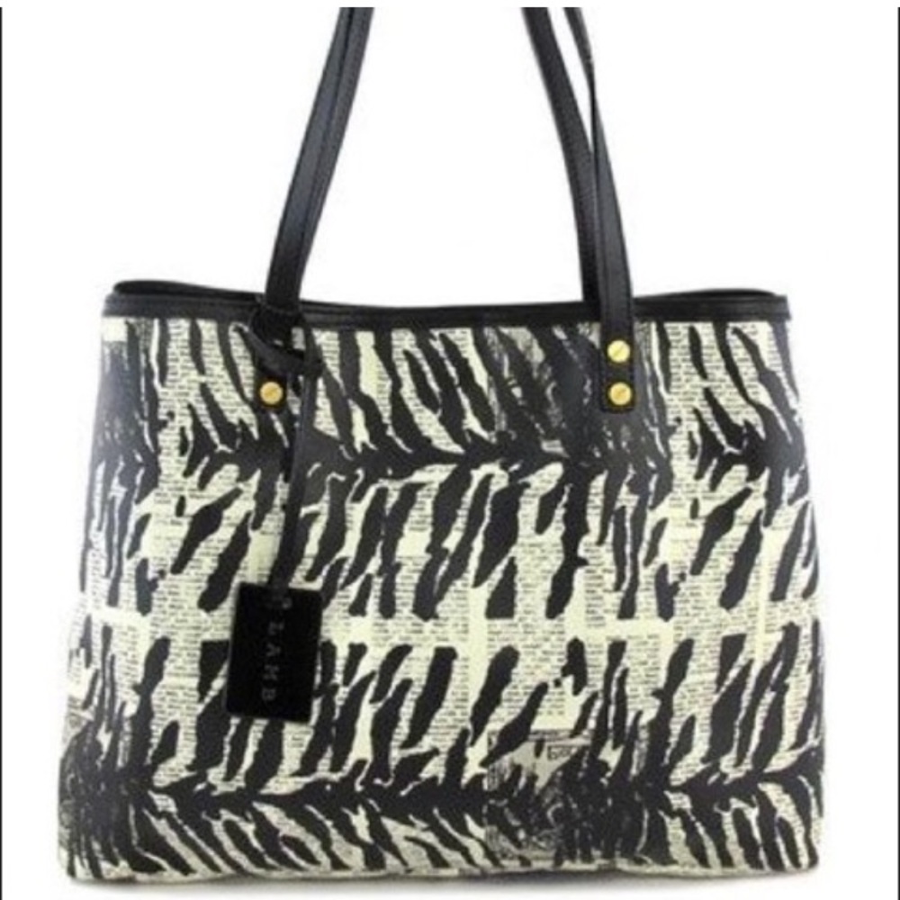 L.A.M.B. Black and Cream Tote Bag